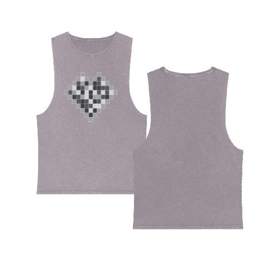 Squares arranged together to form a heart. Double Sided Mineral Wash Tank Tops