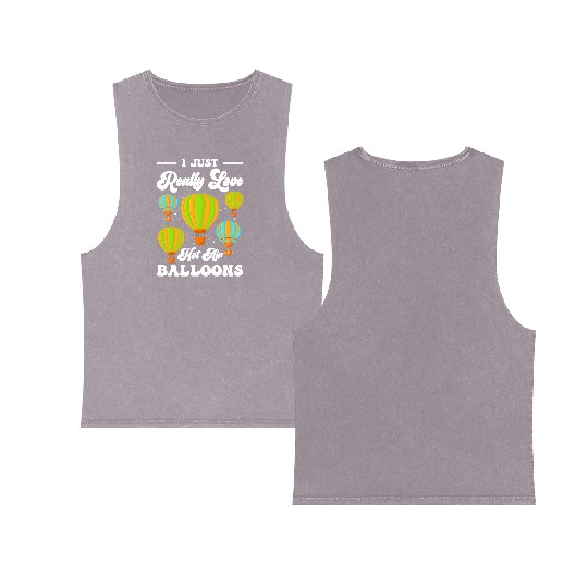 Hot Air Balloon Company Driving Adventure Double Sided Mineral Wash Tank Tops