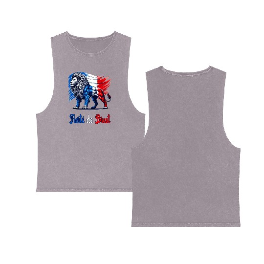 The proud Brest flag design Double Sided Mineral Wash Tank Tops