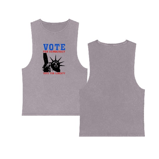 Vote for Democracy, Vote For Liberty - Election Double Sided Mineral Wash Tank Tops