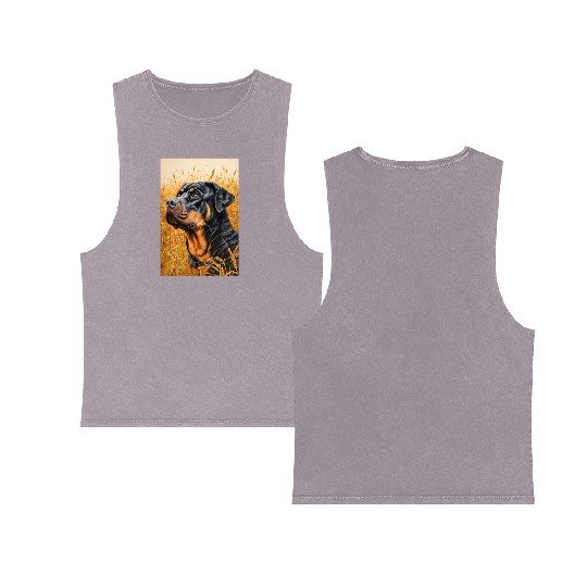 Rottweiler Double Sided Mineral Wash Tank Tops
