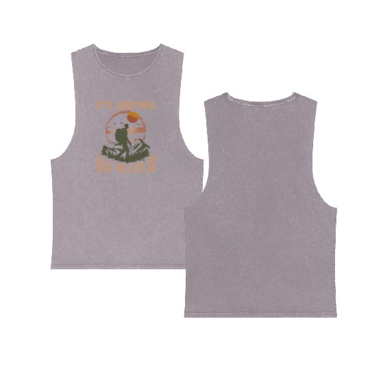 Trekker Hiking It's Just Another Half Mile Or So Double Sided Mineral Wash Tank Tops