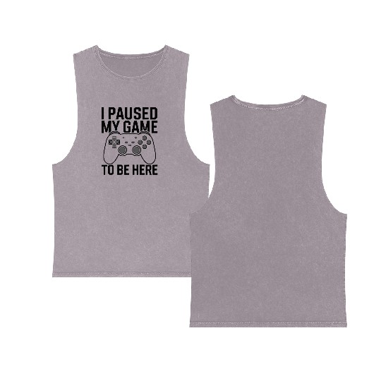 Retro Gamer - Classic Gaming Design Double Sided Mineral Wash Tank Tops