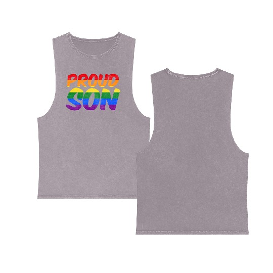 Just be yourself! (Proud Son) Double Sided Mineral Wash Tank Tops