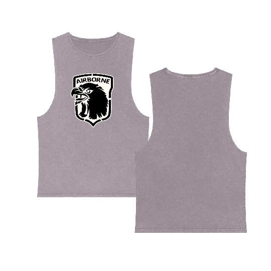Airborne Eagle LIKE US ON FB #USAPatriotGraphics © Double Sided Mineral Wash Tank Tops
