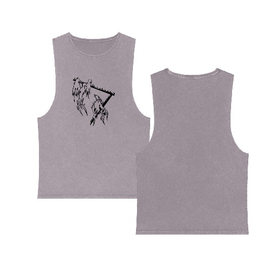 Phoenix bird Double Sided Mineral Wash Tank Tops