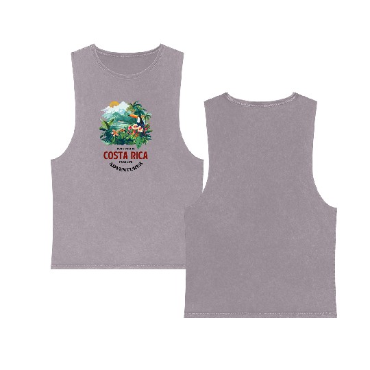 Costa Rica Nature & Macaw Adventure Double Sided Mineral Wash Tank Tops