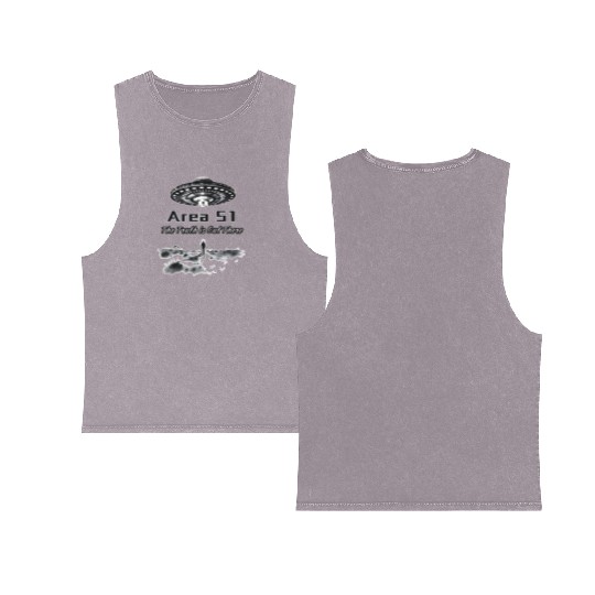 The Truth is Out There: Area 51 - Alien Invasion Double Sided Mineral Wash Tank Tops