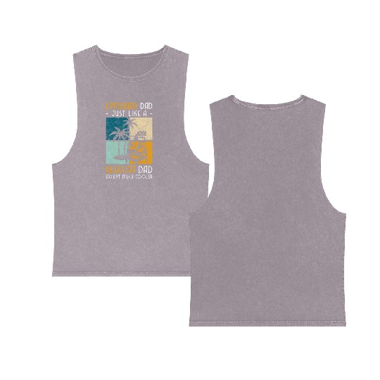 Lifeguard Edge Of The Pool Swimming Double Sided Mineral Wash Tank Tops