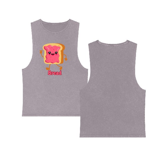 Bread Lover Double Sided Mineral Wash Tank Tops