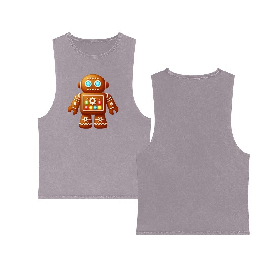 GingerTech Technology Gingerbread Man Double Sided Mineral Wash Tank Tops