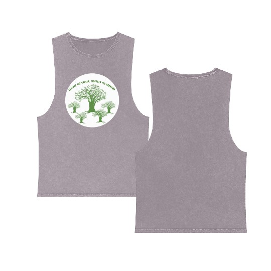 Green Tree Environmentalism Advocacy Double Sided Mineral Wash Tank Tops