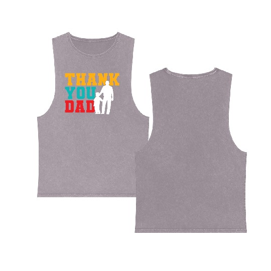 Thank You Dad Double Sided Mineral Wash Tank Tops