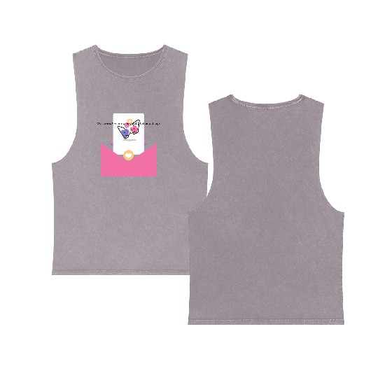 Getting Better with Age Valentine Day Double Sided Mineral Wash Tank Tops