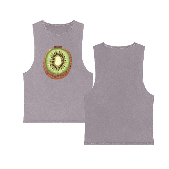Kiwi Freshness In Green Double Sided Mineral Wash Tank Tops