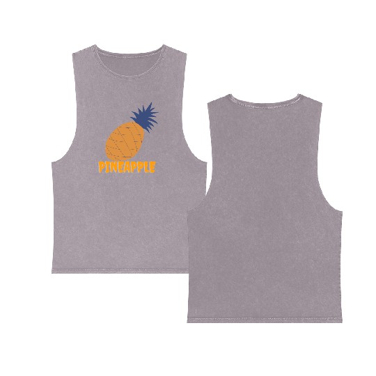 Double Sided Mineral Wash Tank Tops pineapple