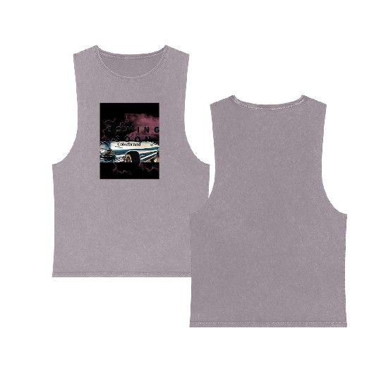 Colorbrand Lowrider advert design Double Sided Mineral Wash Tank Tops