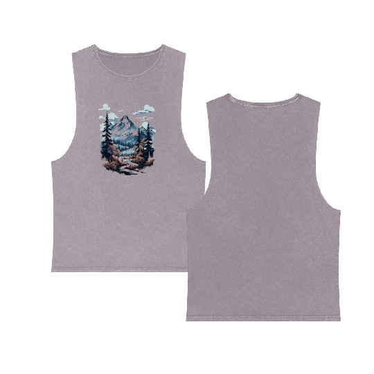 Midnight Mountain Serenity Double Sided Mineral Wash Tank Tops