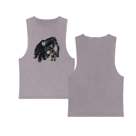 Surreal Monster Art – Dark Humor What It Says Desi Double Sided Mineral Wash Tank Tops
