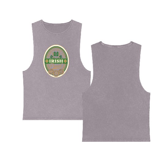 Kiss Me Im Irish 2025 Double Sided Mineral Wash Tank Tops