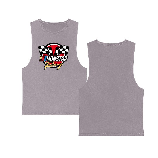 monstar racing barbed wire Double Sided Mineral Wash Tank Tops