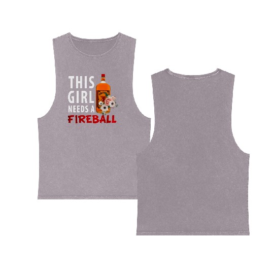 This Girl Needs A Fireball Double Sided Mineral Wash Tank Tops