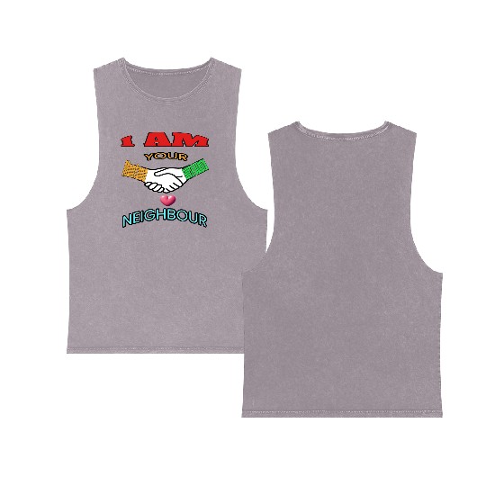 I AM YOUR NEIGHOUR MONTANA AND SOUTH DAKOTA Double Sided Mineral Wash Tank Tops