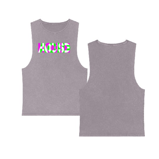 Acid House Techno Raver Double Sided Mineral Wash Tank Tops