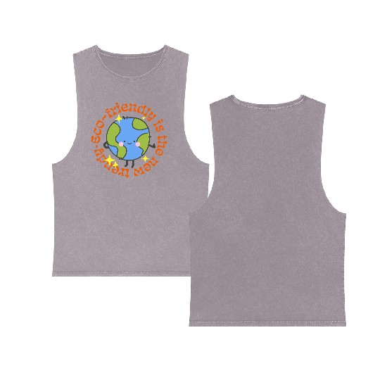 Eco-Friendly World Design Double Sided Mineral Wash Tank Tops