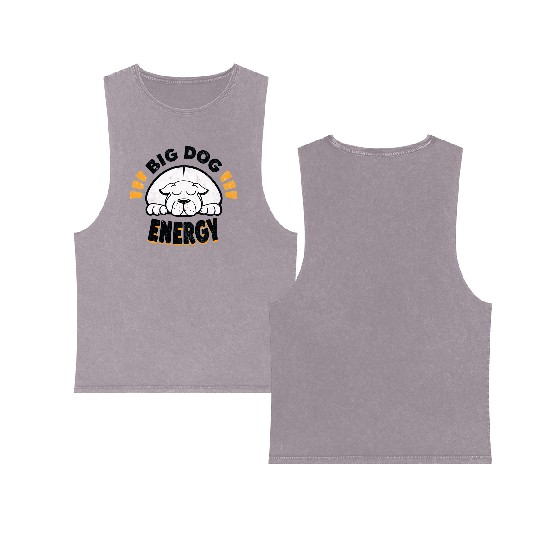 Big Dog Energy Double Sided Mineral Wash Tank Tops
