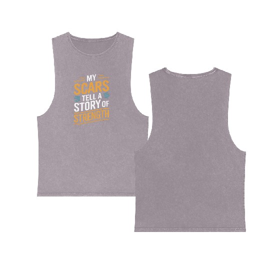 Cancer Survivor Chemotherapy Chemo Beat Cancer Double Sided Mineral Wash Tank Tops