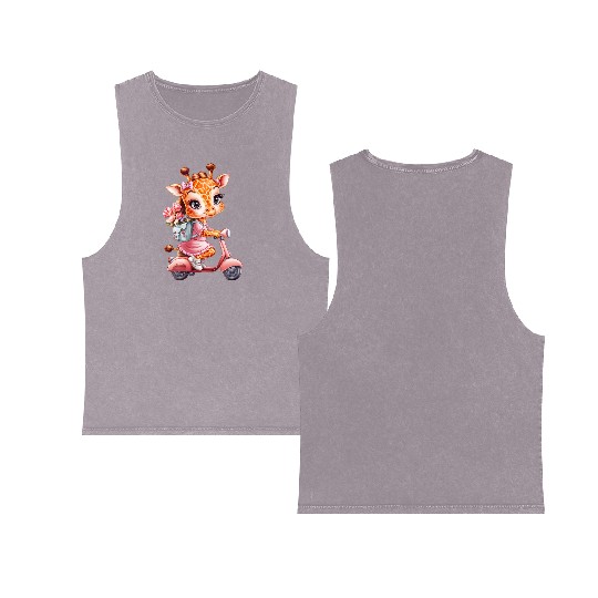 Giraffe Double Sided Mineral Wash Tank Tops