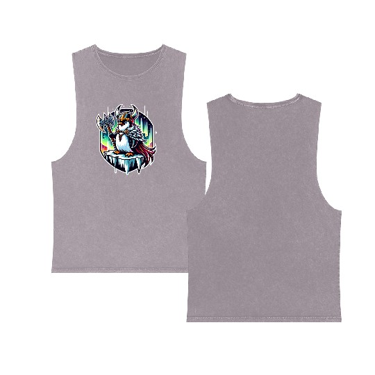 Viking Penguin Conquering Northern Lights Double Sided Mineral Wash Tank Tops