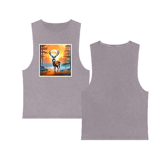 Golden Deer Twilight Peak Double Sided Mineral Wash Tank Tops