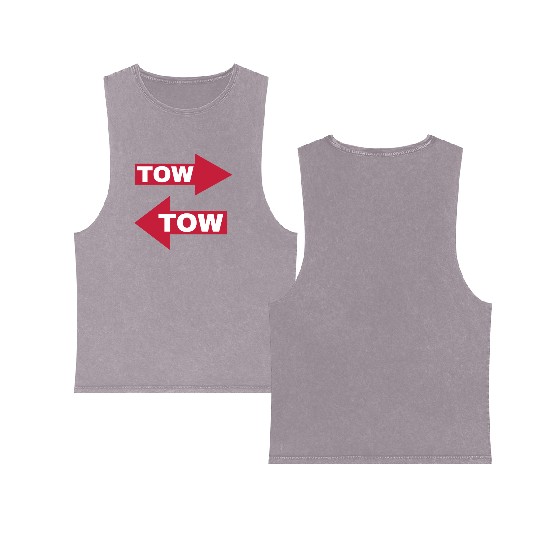 tow arrow red moving automotive because racecar Double Sided Mineral Wash Tank Tops