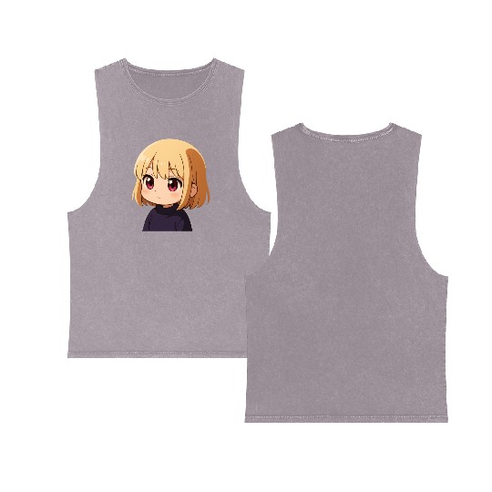 Cha Hae-In chibi version Double Sided Mineral Wash Tank Tops