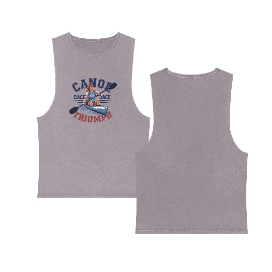canoe race triumph Double Sided Mineral Wash Tank Tops