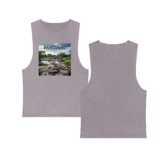 Pantanal Jaguar – Wild Beauty of Brazil Double Sided Mineral Wash Tank Tops