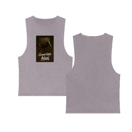 Sweet Little Kiwi Double Sided Mineral Wash Tank Tops