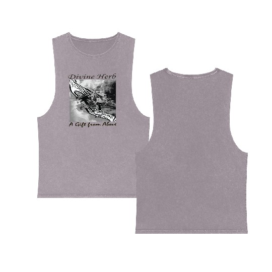 Divine Herb – A Gift from Above Double Sided Mineral Wash Tank Tops