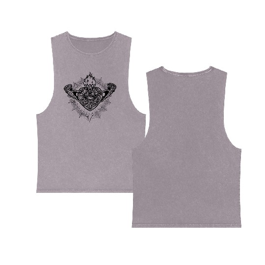 Sacred Heart Claddagh Symbol - K Double Sided Mineral Wash Tank Tops