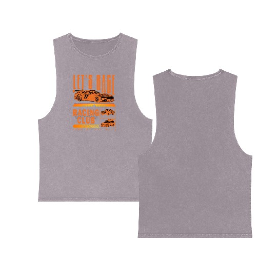 Let's Race Trend Designs Double Sided Mineral Wash Tank Tops