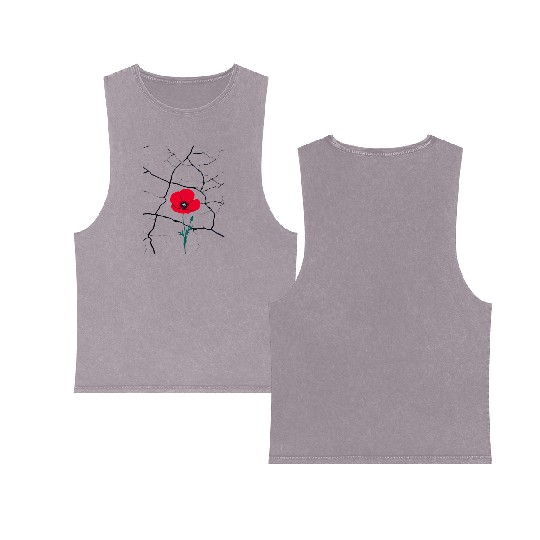 Resilient Poppy Double Sided Mineral Wash Tank Tops