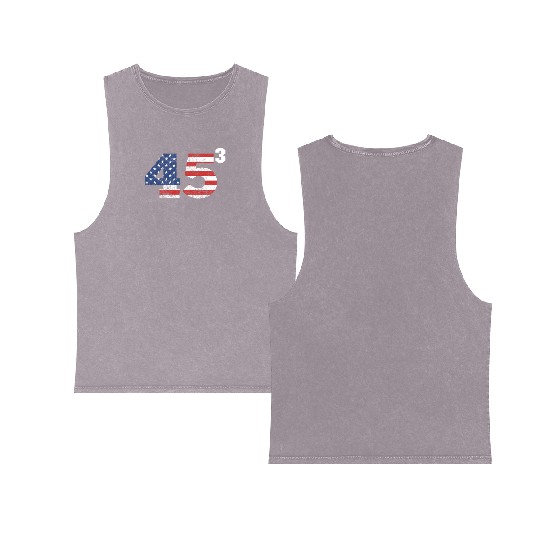 Trump 2028 45³ President Trump '28 45 Cubed45³ swe Double Sided Mineral Wash Tank Tops