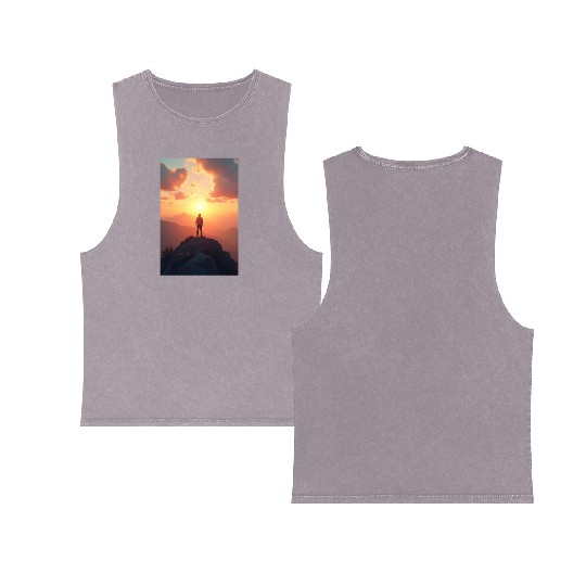 Summit of Dawn Embrace the Horizon Double Sided Mineral Wash Tank Tops