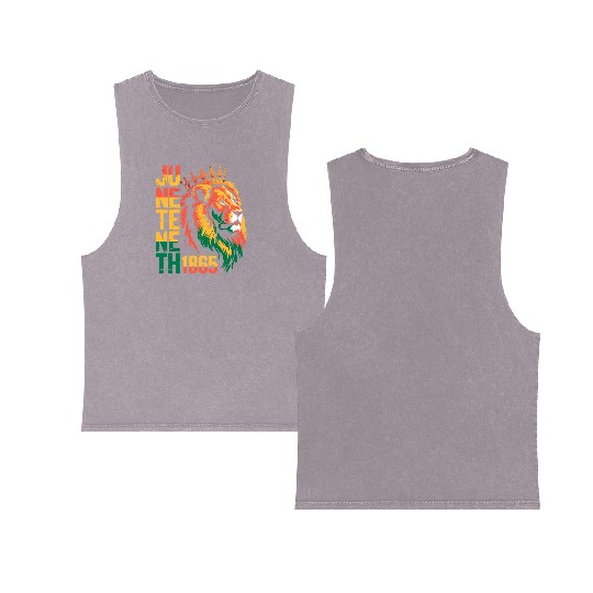 Juneteenth 1865 Double Sided Mineral Wash Tank Tops