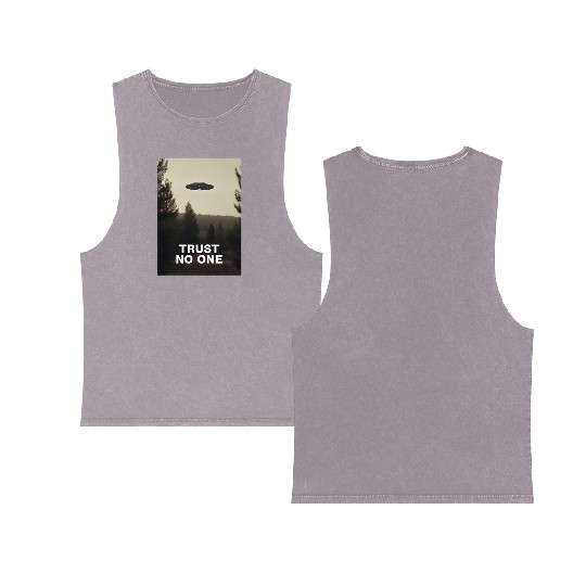 Trust No One/The X-Files poster, S01E24 1994 Double Sided Mineral Wash Tank Tops