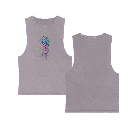 Neon Pineapple Double Sided Mineral Wash Tank Tops