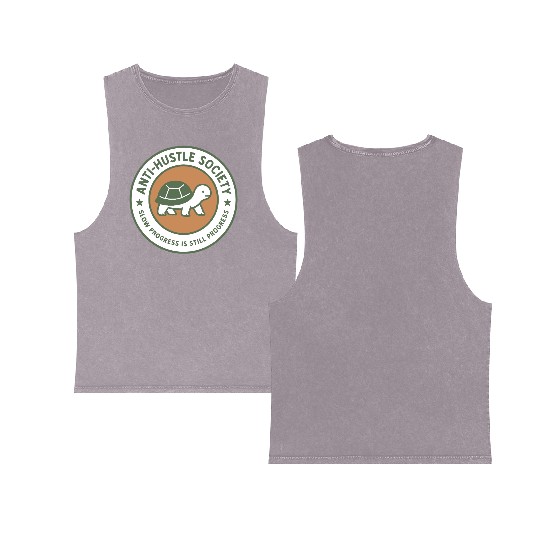 Anti-Hustle Society Double Sided Mineral Wash Tank Tops