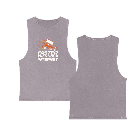 Sprint Car Racing Dirt Track Speed Oval Race Double Sided Mineral Wash Tank Tops